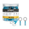 Sanuke 50pcs 16-14 AWG Blue Heat Shrink Ring Terminals, Waterproof Insulated Tinned Copper Wire Connectors