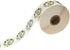 Ivory Holiday Floral Happy Holidays Stickers, 1000 White Wreath Christmas Labels Roll, 1.5" Round Seals