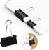 SANNIX 36 PCS Medium Binder Clips, 1-1/4 inch Black Paper Clamps for Office Home School