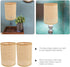 2pcs Veemoon Rattan Drum Lamp Shade Replacement Chandelier Lampshade Woven Cylinder Light Covers Table Lamp Covers