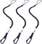 3 Pack Retractable Tool Lanyard, Safety Fall Protection Leash with Aluminum Screw Lock Carabiner Clip, Tough Scaffold
