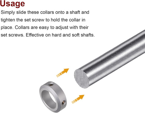 4pcs Shaft Collar, 30mm Bore Aluminum Alloy Set Screw, 46mm OD, 15mm Width for Wheel Barrow Axle and CNC Machine Tools