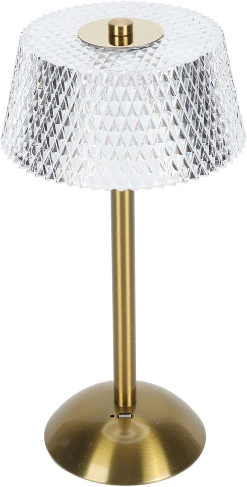 Dimmable 3 Zerodis Crystal Table Lamp Cordless LED Desk Lamp with Touch Control, Color Changing, Rechargeable Battery