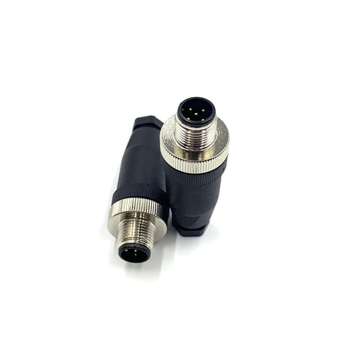 2Pcs M12 5 Pin Male Circular Connector, A Code Industrial Circular Connector IP67 Waterproof Field Assembly Wireable Sensor Straight Type Unshiled Adapter for PG7 Cable 125V 4A AC/DC