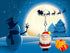 12 inch Ceiling Fan Pull Chain with Father Christmas Charm Pendant, Fan Danglers Chain Extender for Light Decoration
