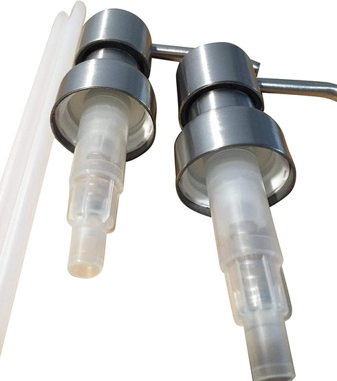 Stainless Soap Dispenser Pumps - 2pk Replacement for Bottles or Mason Jars