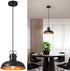 10.5 Inch 71'' 1 Pack Industrial Pendant Light, Farmhouse Small Black and Gold Chandelier, Vintage Hanging Light