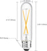 T10(T30) E26 TDimmable Bulb, 25 Bulb, 2W 2700K 3 Pack Led Edison Tubular Vintage, Equal Watt Incandescent Warm White