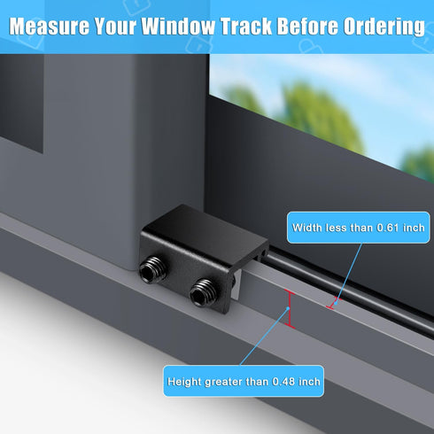 Sliding Window Locks (6 Pack), Adjustable Aluminum Window Stoppers for Up and Down Windows