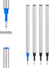 DunBong Rollerball Pen Refills Pack of 5, Fine Point 0.5mm Red Ink Replaceable Ballpoint Pen Refills (Blue)