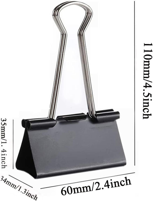 Extra Large 2.4 Inch Binder Clips (20 Pack), Upgrade Big Paper Clamps for Office and Home, Black