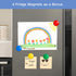 Magnetic Fridge Whiteboard Set: Dry Erase White Board (12X8"), Bonus Magnets, Markers & Erasers