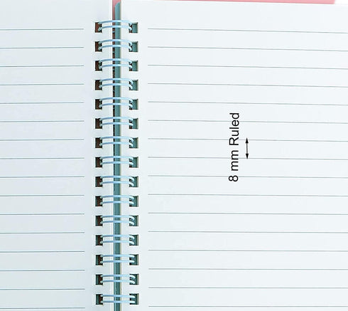 Yansanido Aesthetic Spiral Notebook, 4 Pcs A5, Thick Plastic Hardcover, 80 Sheets - 160 Pages