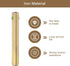 uxcell 2Pcs Gold Door Knob Spindle, 80mm Long Spare Door Handle Spindle Bar Replacement for 7mm Thick Doors