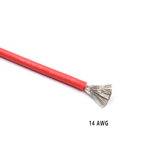 14 Gauge Jumper Wires with Alligator Clips - Heavy Duty Silicone Test Leads Set, 2Pcs 39"/1m