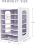 SONGWAY File Organizer for Desk | Multifunctional 7 Tier Vertical Document Holder for Home Office