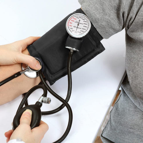NOVAMEDIC NM-9170-BK Set, Professional Aneroid Sphygmomanometer Blood Pressure Machine and Stethoscope Universal Adult