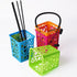 IELEK Pencil Holder Pen Cups, Colorful Square Classroom Storage Organizer for Desk, Pack of 12