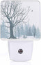 Jahiona LED Night Light Lamp with Smart Sensor Dusk to Dawn Sensor,Snowy Forest