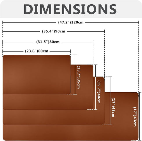 Busnos 23.6"x13.8" Brown Desk Cover Mat Cute Desk Pad Mat Laptop Matt for Desktop Computer Pads on Top of Desks