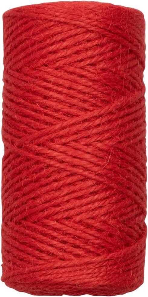 JAM PAPER Kraft Twine - 1/8 x 75 Yards - Red -