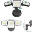 70W 7000LM 4 6500K IP65 LED Flood Lights Outdoor, Switch Controlled Security Lights with Heads, Adjustable Heads