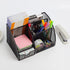 Metal Mesh Desk Organizer - Stationery Pen Holder, Pencil Pot, Makeup Brush Organizer for Home Office (Black)