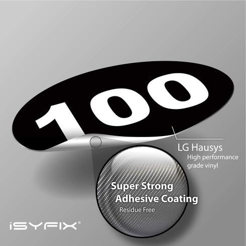 iSYFIX Black Consecutive Number Stickers – 1 to 100, 3-inch Vinyl Self Adhesive Decal for Organizing & Storage