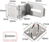 4 Inch Door lock Latch Padlock Hasp Set, 90 Degree Latch Lock with Screws and Padlock Stainless Steel Safety Right Angle Padlock Hasp Locking Latch Security Door Clasp Hasp for Shed/Gate/Storage Lock