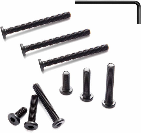 Socell 1/4-20 x 3 Flat Head Socket Head Crib Screws Furniture Bolts Countersunk