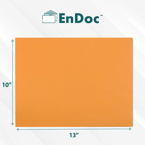 EnDoc 10 x 13 Clasp Envelopes, 100 Pack, Brown Kraft, 28lb Heavyweight Paper