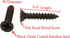 Bolt Dropper 6 X 3/4'' Black Oxide Coated Stainless Steel Flat Head Phillips Wood Screws (100 Pack)
