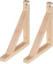 2 Pack 10 Inch Triangle Wood Shelf Bracket Wall Mount - Hand