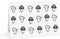 HAPPYVIBES Mushroom Pattern Blank Inside Personalizible, 30 count