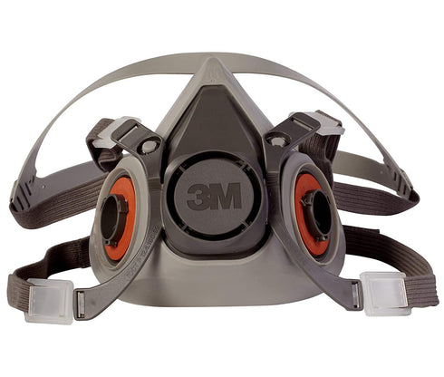 3M Half Facepiece Reusable Respirator 6300, NIOSH, Four-Point Harness, Comfortable Fit, Dual