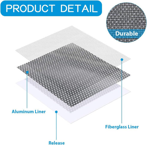 Drywall Repair Kit 12 Pieces Aluminum Wall Patch with 4/6/8 inch Fiber Mesh Over Galvanized Plate