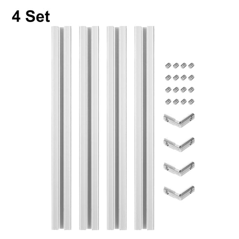 uxcell 4 Pcs T Slot 2020 Aluminum Extrusion Profile: 350mm x 20mm Linear Rail Extrusion Frame for 3D Printer, CNC, DIY