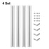 uxcell 4 Pcs T Slot 2020 Aluminum Extrusion Profile: 350mm x 20mm Linear Rail Extrusion Frame for 3D Printer, CNC, DIY