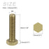 Hex Head Screw Bolt 5Pcs (M8-1.25x35mm), Brass Fully Threaded Solid Hex Bolts for Machinery Repair