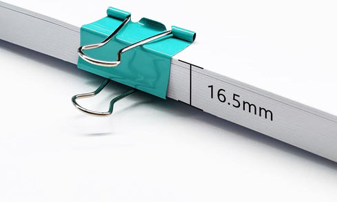Large Binder Clips, 1.6 Inch, 24 Pack, Colored Paper Clamps for Office Supplies