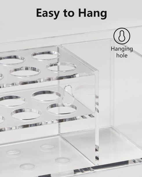 HBlife Acrylic Dry Erase Marker Holder Wall Mount, 10 Slots for Office, School and Home, Marker, Eraser Not Included