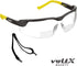 voltX GT ADJUSTABLE Bifocal Reading Safety Glasses (Clear Lens +1.5), ANSI Z87.1+ & CE EN166FT, Anti fog coated, UV400 Lens, Scratch resistant, Tilt & length adjustable earstems, clip on safety cord.