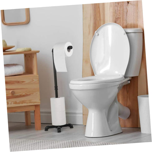 Stylish Vertical Iron Paper Holder for Bathroom & Towel Storage
