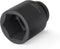 Teng Tools 24MM 1/2 Inch Drive Short Reach Stubby Chrome Molybdenum Impact Socket, Low Profile Mechanic Tool