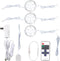 Kitchen Above Under Cabinet Lights Kit, Linkable Daisy Chained Wired Round LED