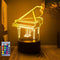Jinnwell 3D Piano Night Light Lamp Illusion 16 Color Changing Table Desk Decoration