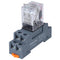 Electromagnetic Power Relay, 8-Pin 10 AMP 12V DC Relay Coil with Socket Base, LED Indicator, MY2NJ