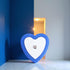 Rosojodg Lights(0.5W) Blue Plug-in Auto Sensor Control LED Night Light Lamp Bedroom Hallway Heart Shaped Night