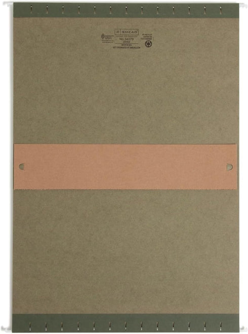 Box Bottom Hanging File Folder, Smead, 3" Expansion, Legal Size, Standard Green, 25 per Box