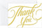 easykart labels 50 Thank You Cards with Gold Foil, 5.5" x 4",